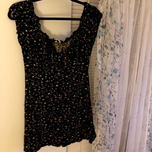 A black summer flower dress